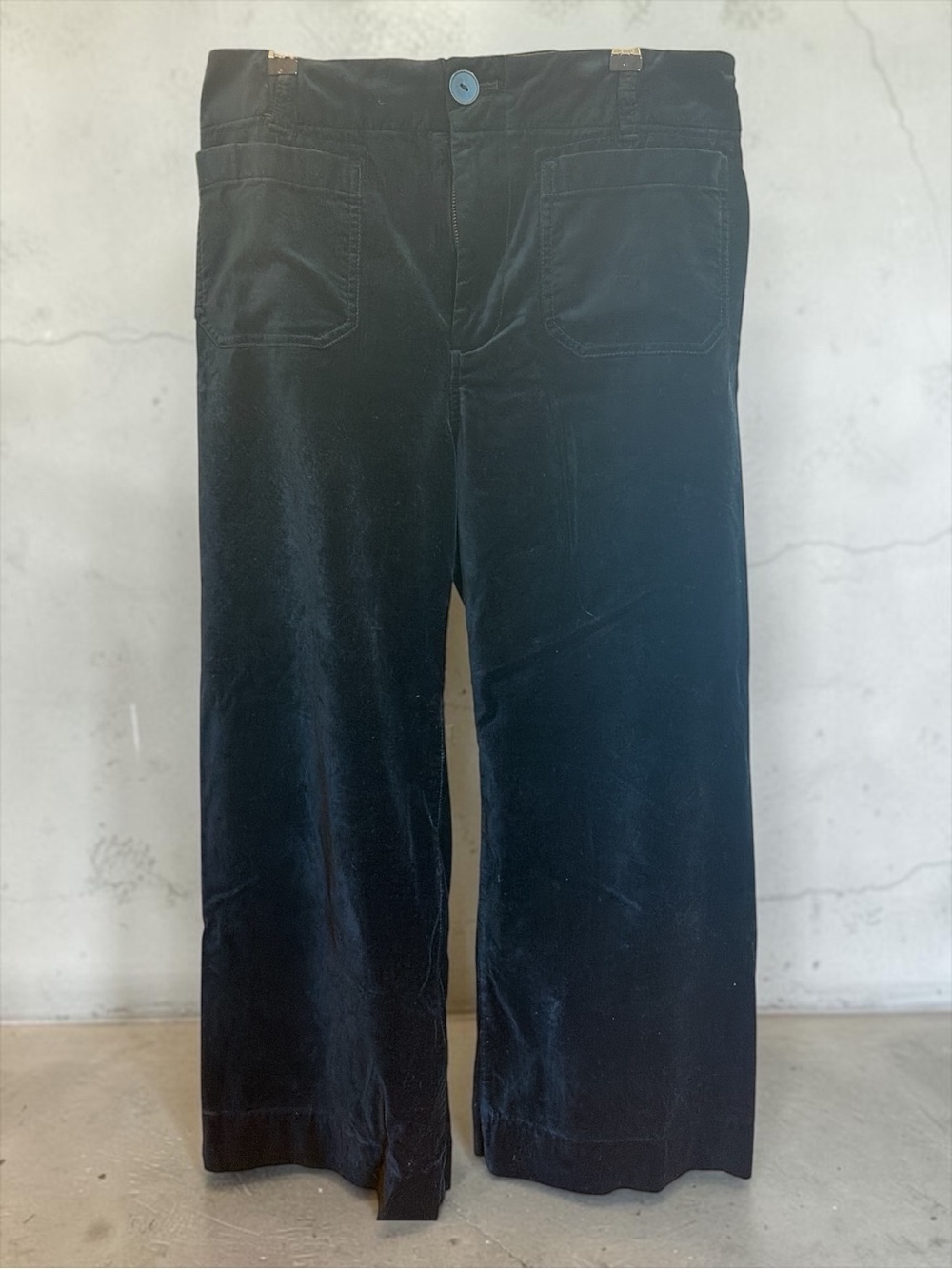 Anthropologie Maeve Black Velvet Pant